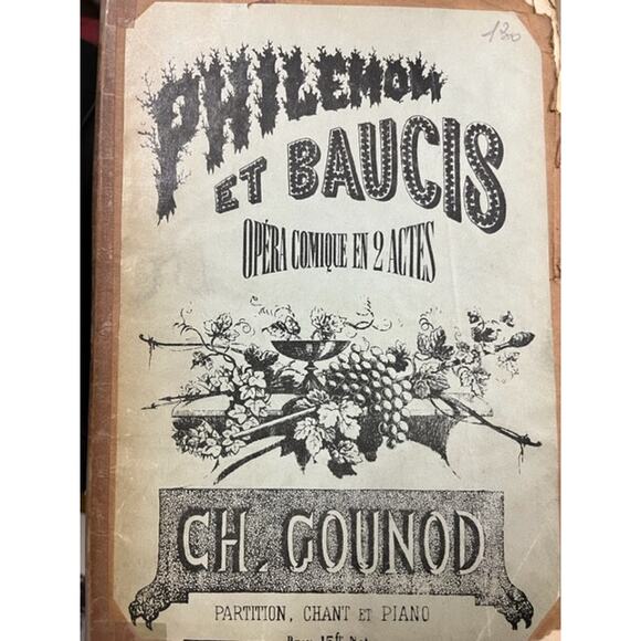 Gounod Charles Philemon Y Baucis Opera Piano Canto ca1890 - Picture 2 of 2